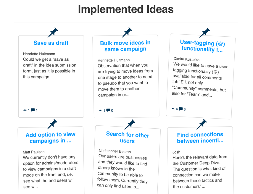 implemented-ideas