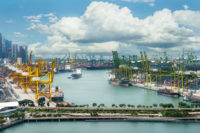 Singapore cargo terminal,one of the busiest port Singapore cargo terminal,one of the busiest port