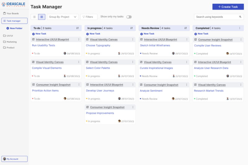 Kanban Task Management Screen