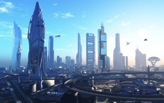 Futuristic cityscape