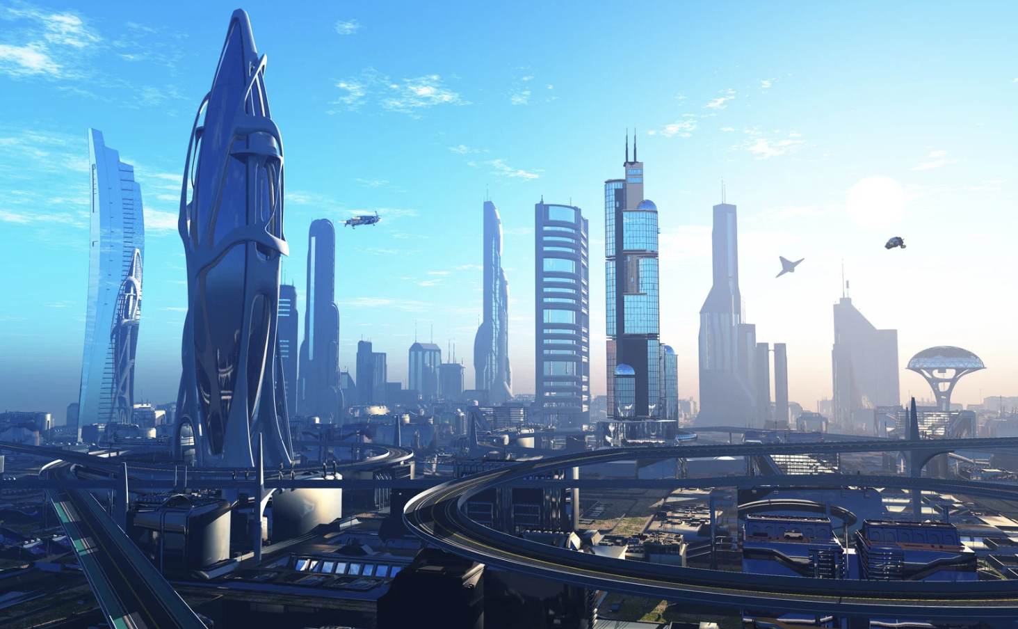 Futuristic cityscape