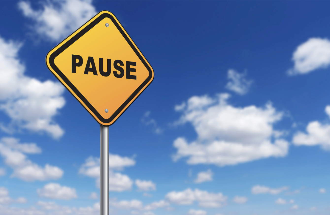 Sign to pause